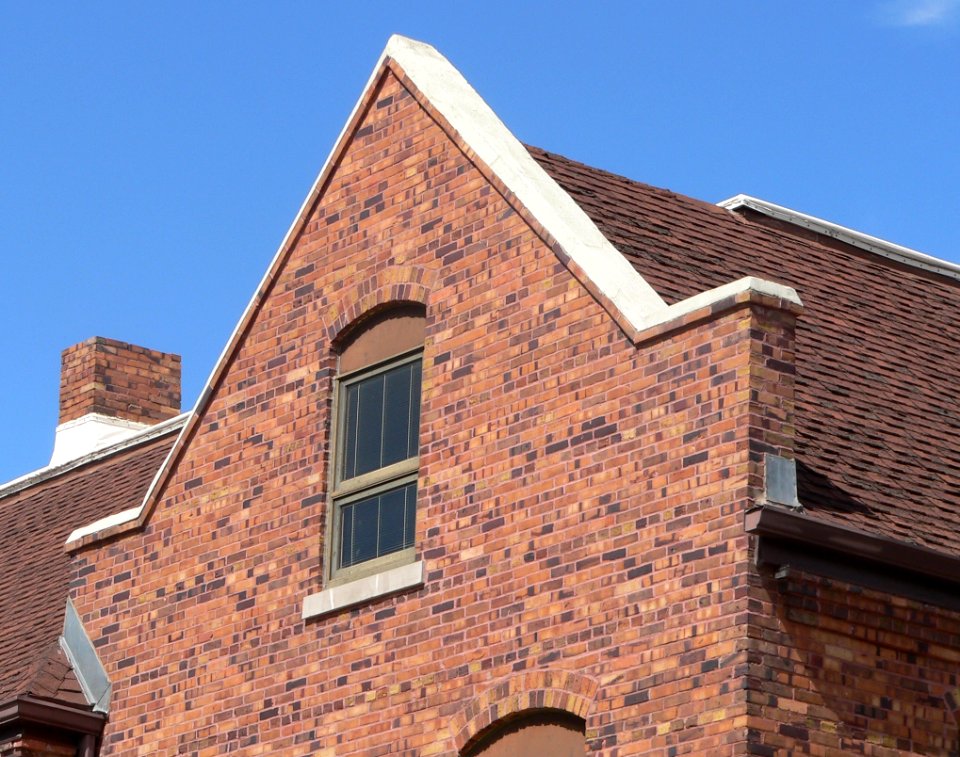 St. Boniface School (Elgin, Nebraska) W side S gable 1