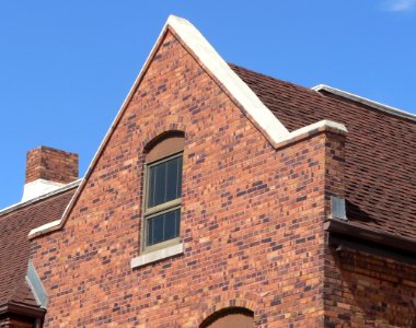 St. Boniface School (Elgin, Nebraska) W side S gable 1