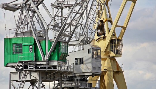 Industry port cranes photo
