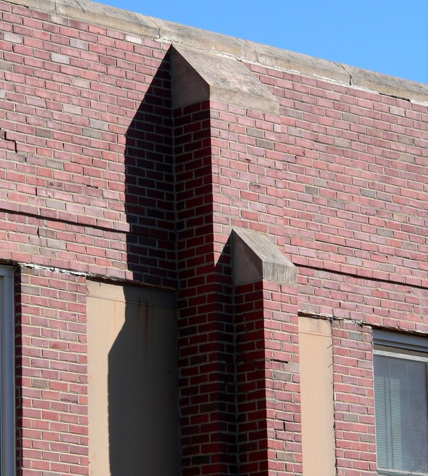 St. Boniface school (Sioux City) S side tall pilaster