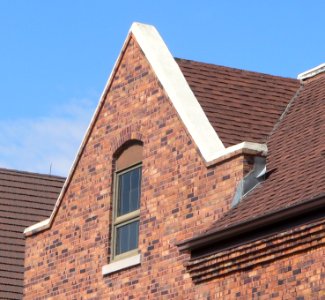 St. Boniface School (Elgin, Nebraska) W side N gable 1