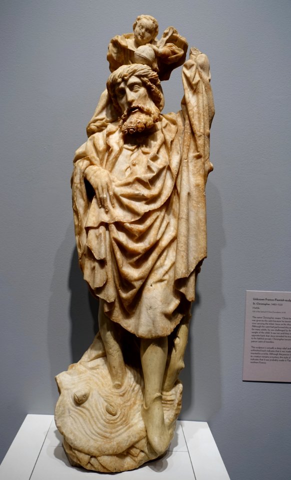 St. Christopher, sculptor unknown, French or Flemish, 1480-1520, marble - Portland Art Museum - Portland, Oregon - DSC08938