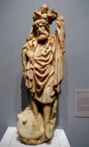 St. Christopher, sculptor unknown, French or Flemish, 1480-1520, marble - Portland Art Museum - Portland, Oregon - DSC08938