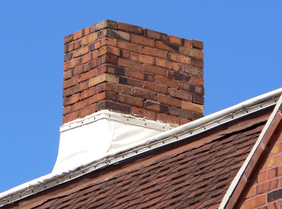 St. Boniface School (Elgin, Nebraska) chimney from SW 1