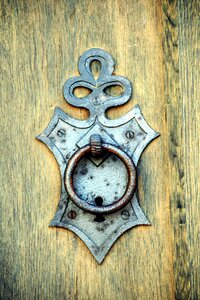 Old doorknocker wood photo