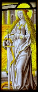 St. Catherine, Cologne, c. 1520, stained glass - Museum Schnütgen - Cologne, Germany - DSC09874