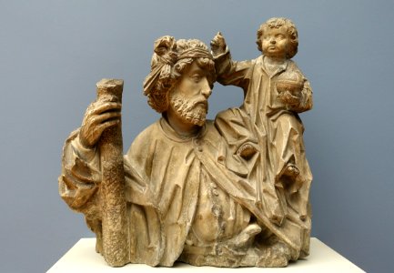 St. Christopher, Northern France, late 1400s, limestone - Bode-Museum - DSC03232