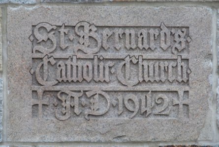 St. Bernard’s Catholic Church, Mount Lebanon, inscription, 2020-12-21, 01