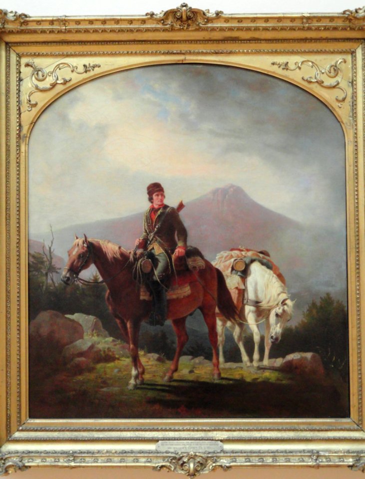 Squire Boone Crossing the Mountain with Stores for his Brother Daniel, Encamped in the Wilds of Kentucky, William Tylee Ranney, 1852 - Museum of Fine Arts, Springfield, MA - DSC03994