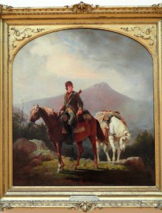 Squire Boone Crossing the Mountain with Stores for his Brother Daniel, Encamped in the Wilds of Kentucky, William Tylee Ranney, 1852 - Museum of Fine Arts, Springfield, MA - DSC03994