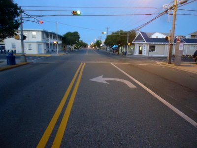 Street scene Wildwood New Jersey no cars early morning