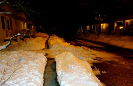 Street in Summit NJ after a February snowstorm