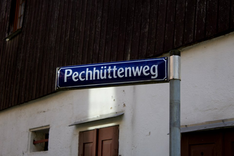 Straßenschild Pechhüttenweg Hohnstein