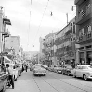 Straatbeeld van de Rue Weygand in Beiroet, Bestanddeelnr 255-6220