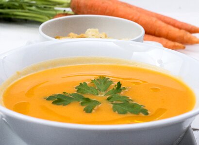 Soup carrot fresh photo