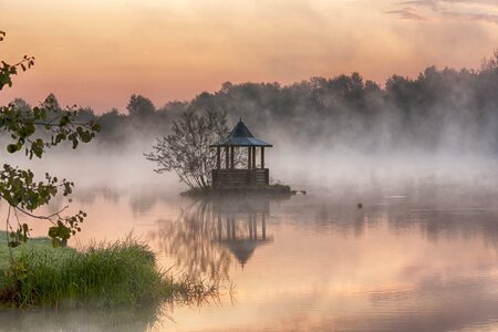 Pond tranquility reflection photo