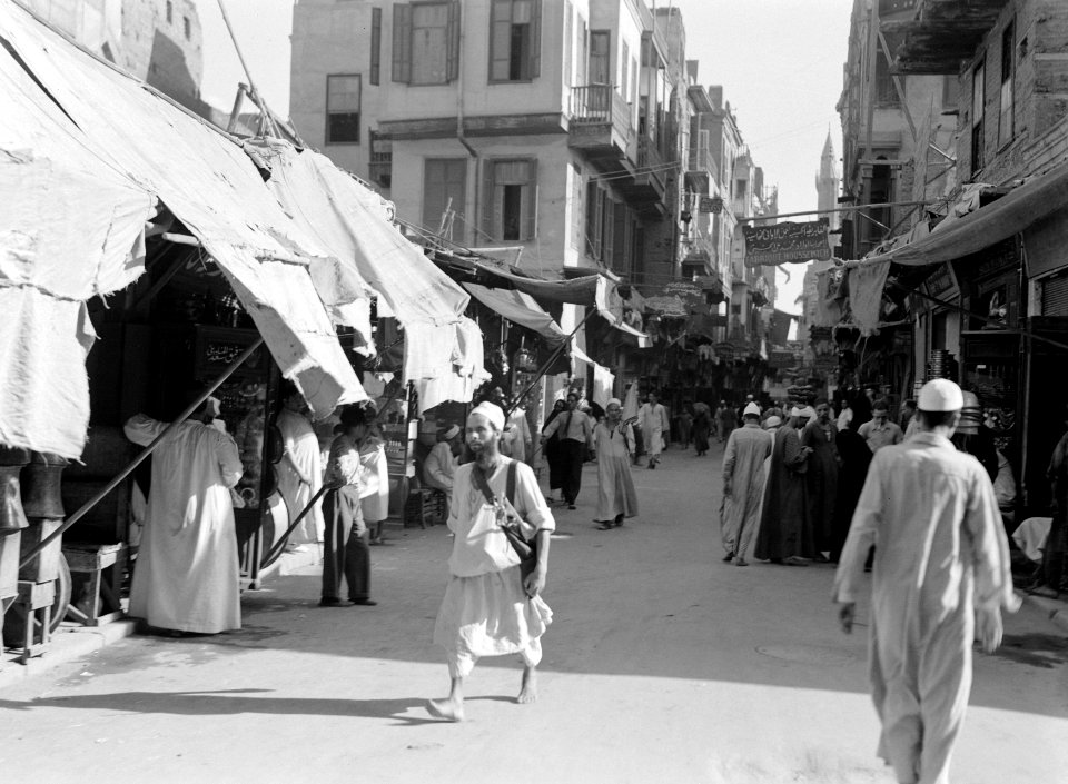 Straatbeeld in de soek van Caïro, Bestanddeelnr 191-0060