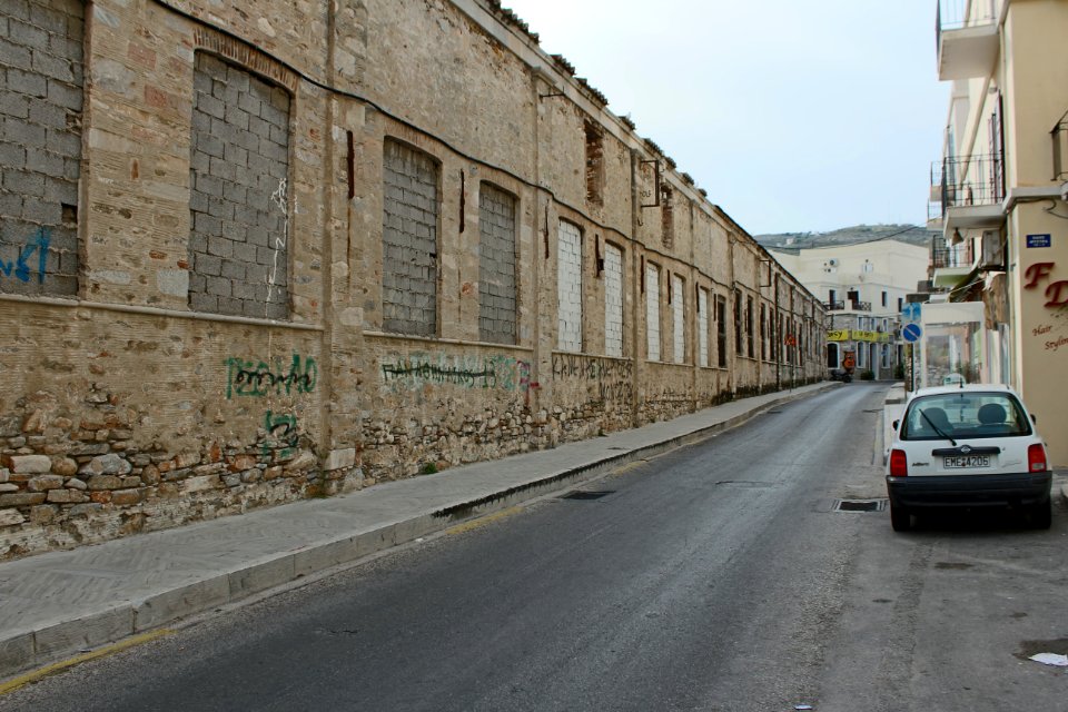 Street in Ermoupolis in Syros