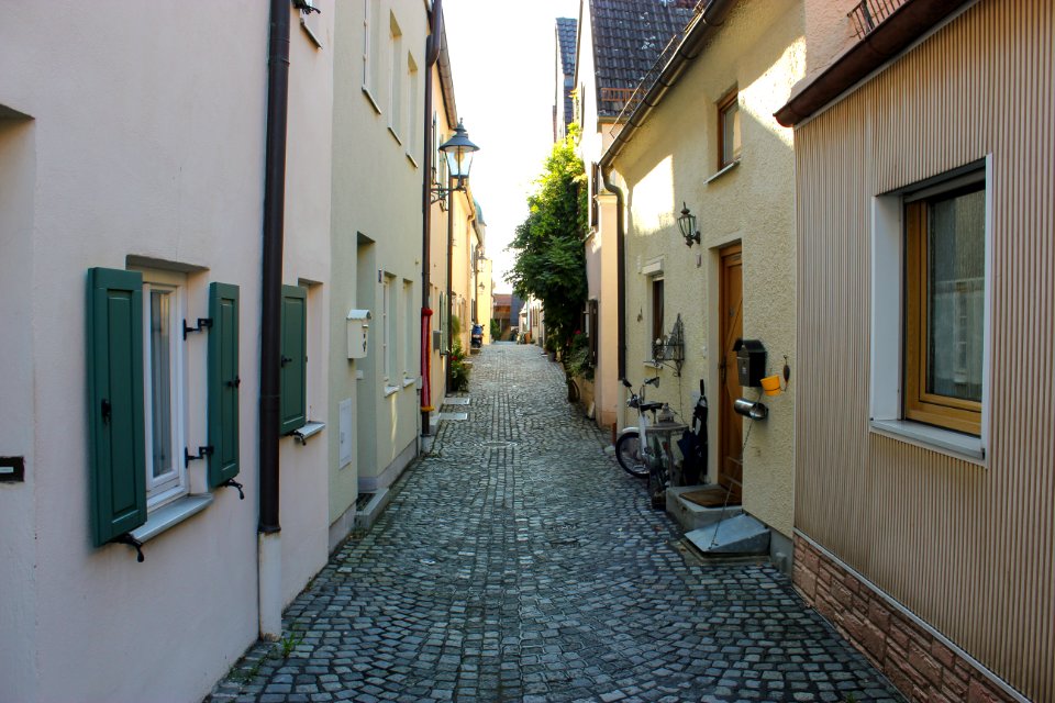Straßenzug Stadtmauer in Friedberg