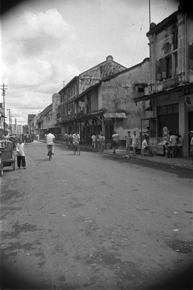 Straat in de Chinese wijk van Palembang, Bestanddeelnr 123-5-4