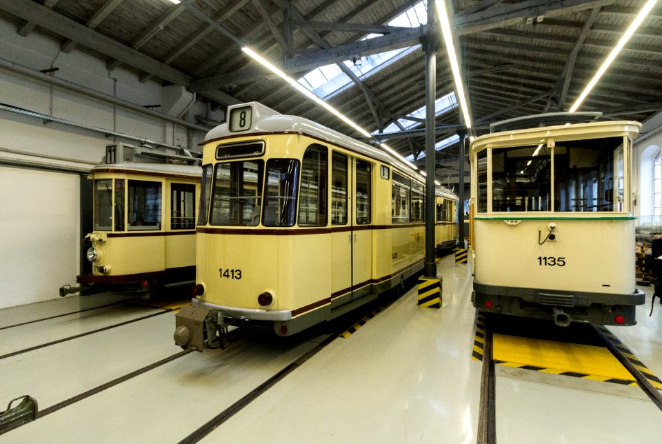 Straßenbahnwagen 1716, 1413, 1135 Verkehrsmuseum Dresden
