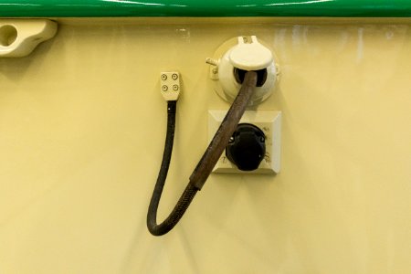 Straßenbahnwagen 1135 Detail - Straßenbahnmuseum Dresden