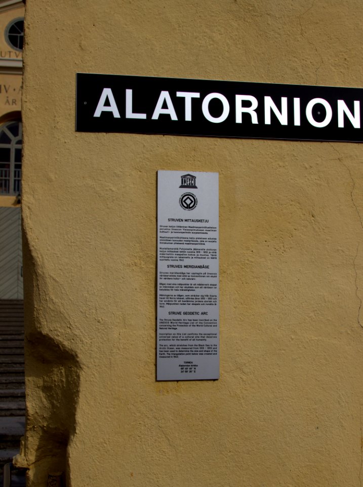 Struve Geodetic Arc Plaque Alatornio Church 20140503