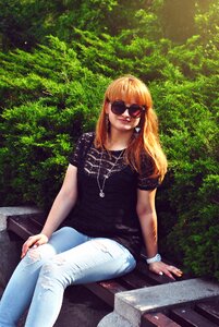 Woman summer sunlight