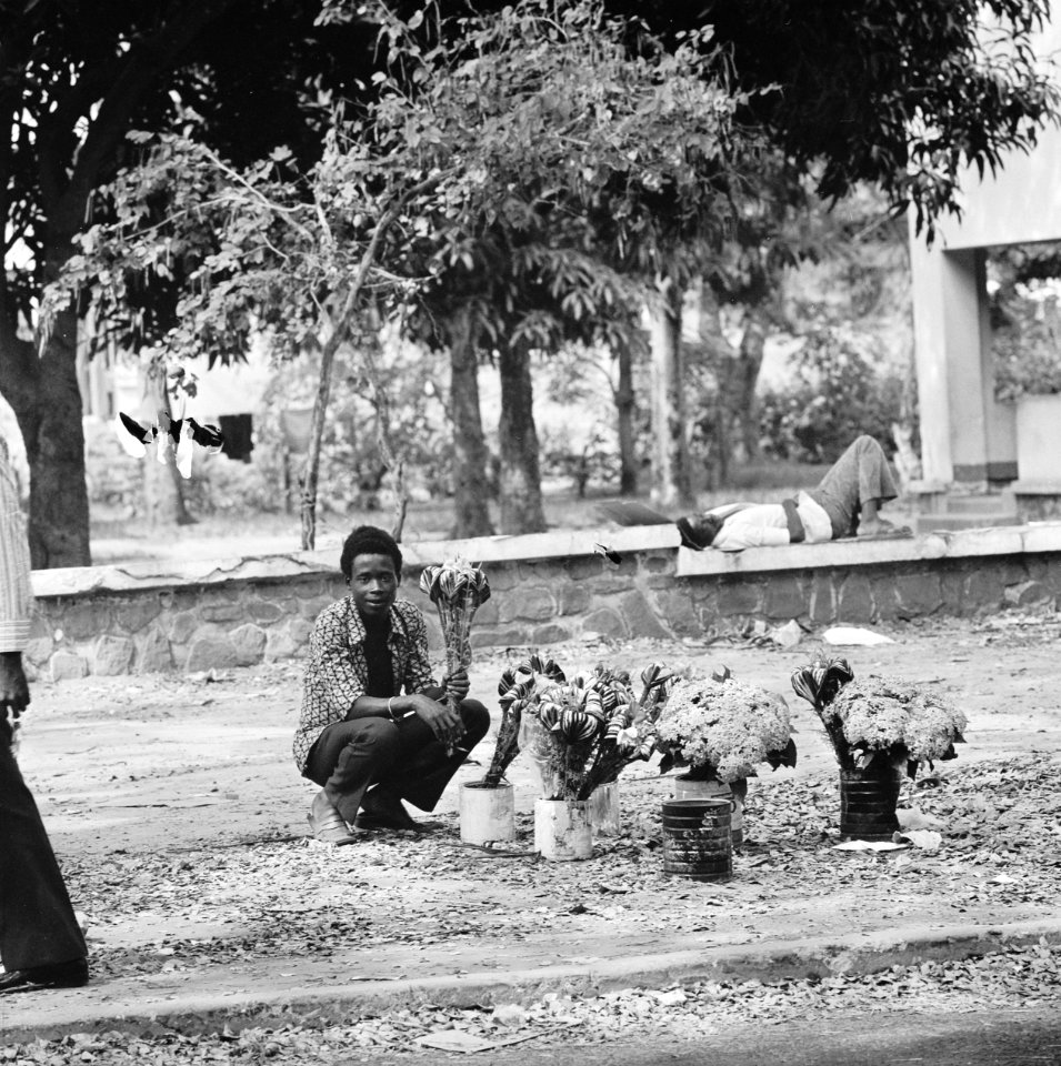 Straatbeeld in Kinshasa bloemenverkoper, Bestanddeelnr 926-7692