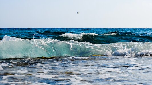 Spray foam sea photo