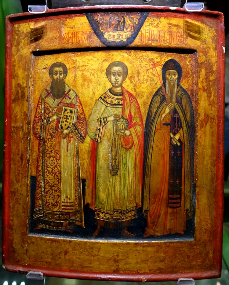 Sts. Stephen, Simeon, and Sabbas, Slavic, 17th-18th century, inv. 40029 - Pinacoteca Vaticana - Vatican Museums - DSC01251