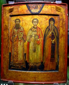 Sts. Stephen, Simeon, and Sabbas, Slavic, 17th-18th century, inv. 40029 - Pinacoteca Vaticana - Vatican Museums - DSC01251
