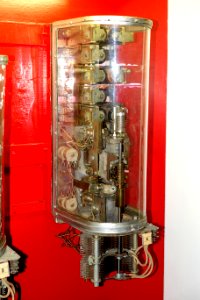 Strowger switches, detail of connector - Telephone Museum - Waltham, Massachusetts -DSC08185
