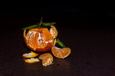 Food vitamins tangerine citrus fruits photo