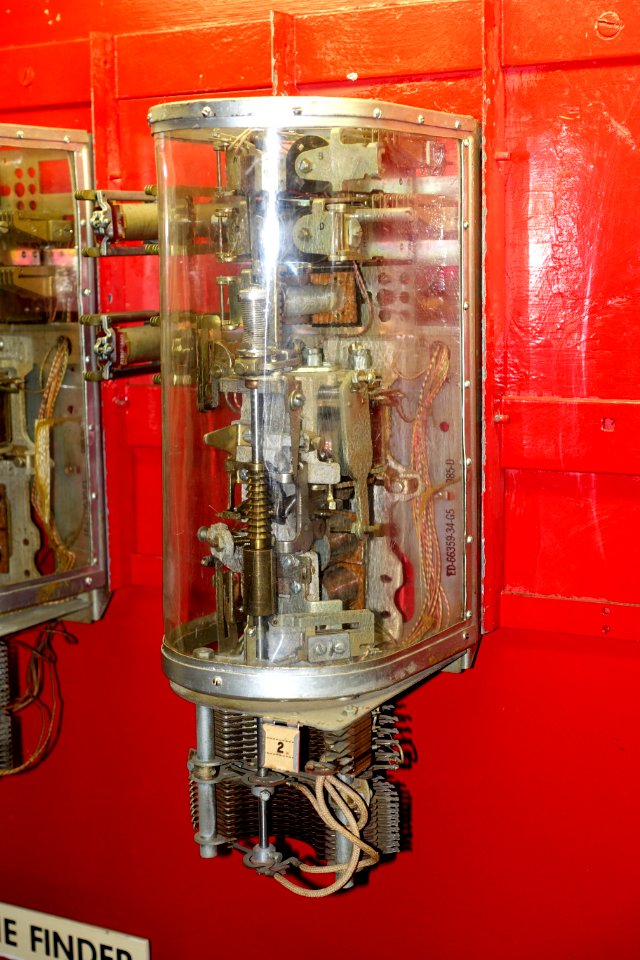 Strowger switches, detail of selector 1 - Telephone Museum - Waltham, Massachusetts -DSC08183