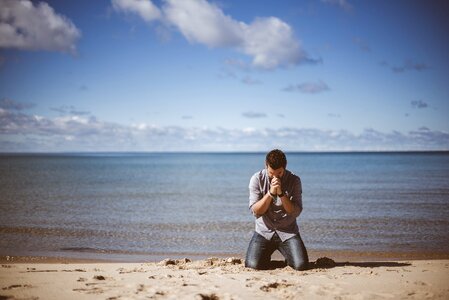 Ocean peaceful person
