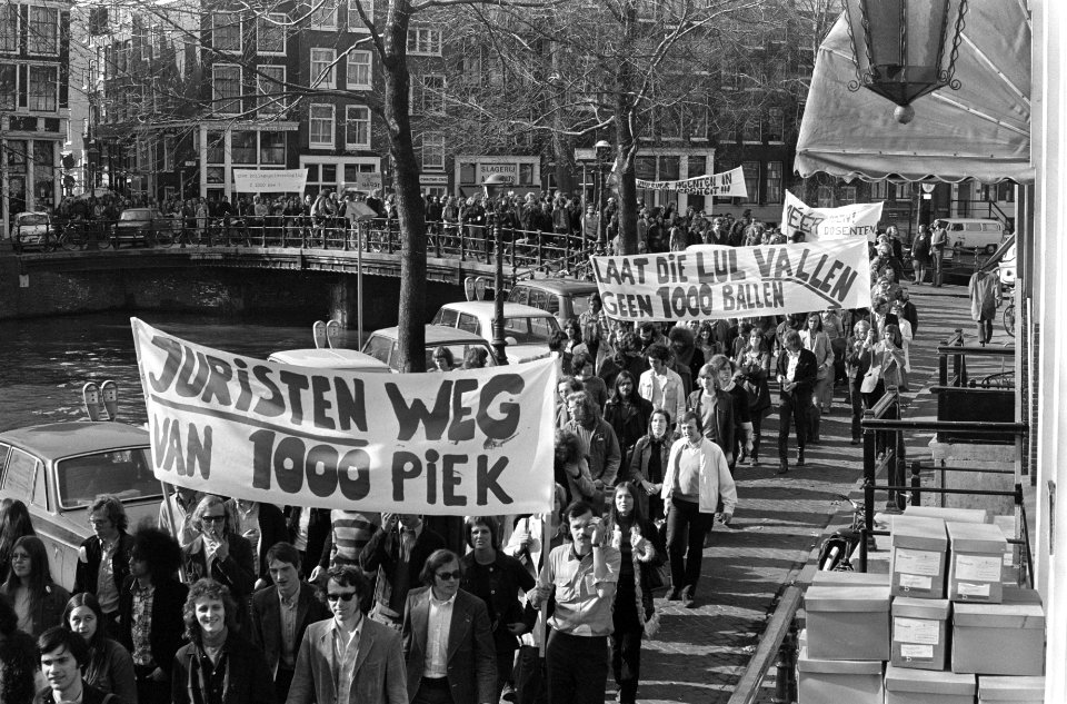 Studentendemonstratie tegen duizend gulden collegegeld, Bestanddeelnr 925-4782