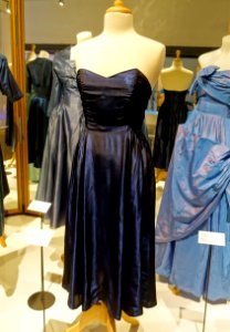 Strapless dress by Laura Ashley, c. 1985, acetate, metal - Musée de la mode - Montreal, Canada - DSC07150