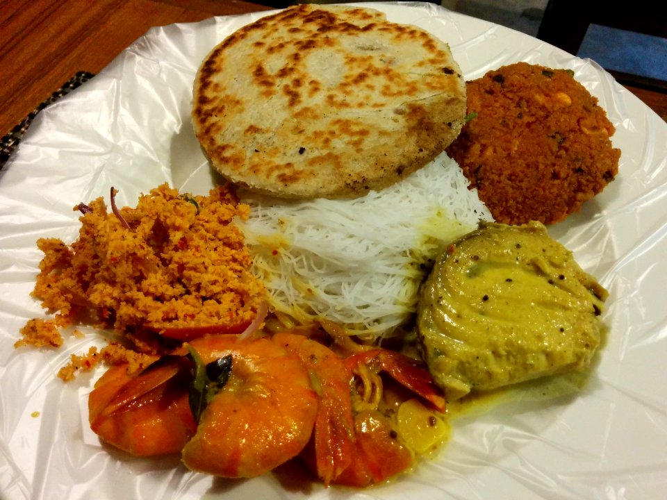 String hoppers for breakfast in Colombo