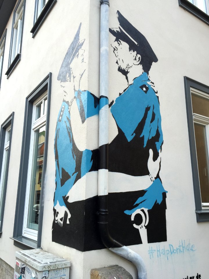 Streetart Polizisten - Pergamentergasse Erfurt