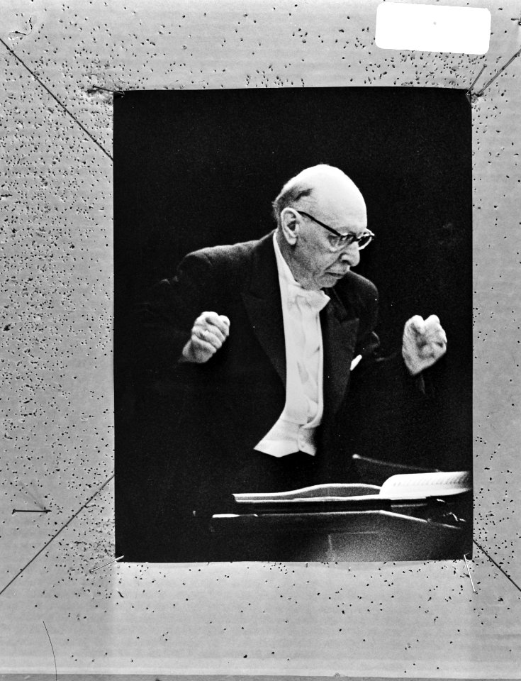 Stravinski tijdens een concert in Warschau op 29 mei 1965, Bestanddeelnr 924-4336