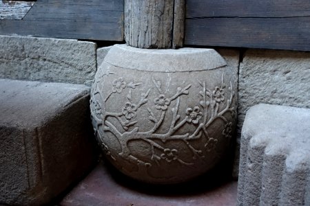 Stonework flowers - Yin Yu Tang House - Peabody Essex Museum - DSC06712