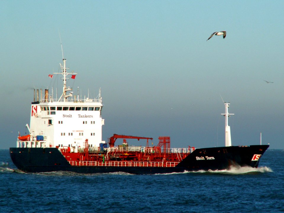 Stolt Tern approaching Port of Rotterdam, Holland 29-Jan-2006
