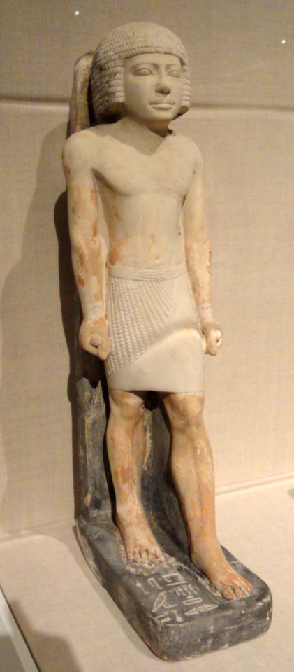 Striding Statue of Minnefer, about 2377-2311 BC, Giza, Old Kingdom, Late Dynasty 5, painted limestone - Cleveland Museum of Art - DSC08780