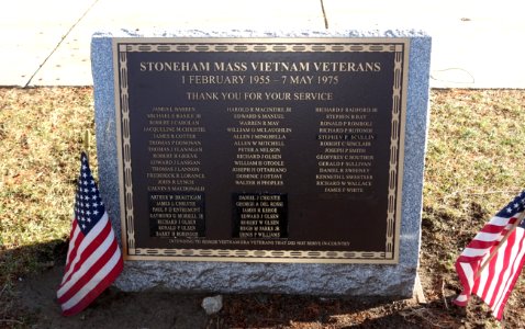 Stoneham Vietnam Veterans Memorial plaque - Stoneham, MA - DSC09457 photo