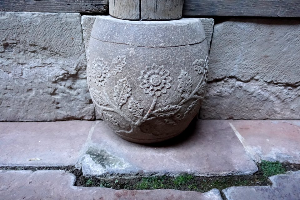 Stonework flowers - Yin Yu Tang House - Peabody Essex Museum - DSC06733