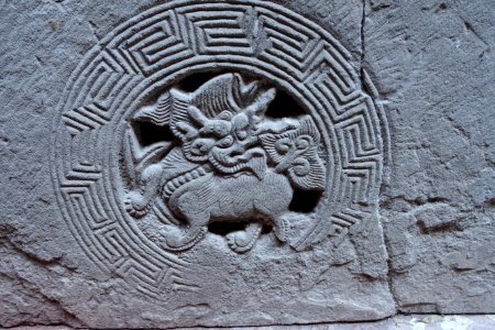 Stonework creature - Yin Yu Tang House - Peabody Essex Museum - DSC06768