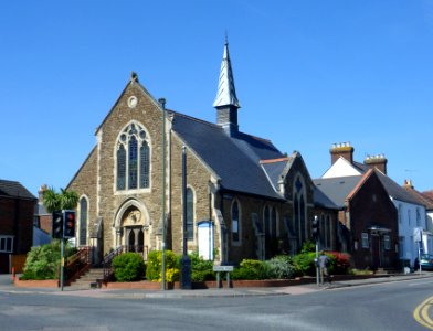 Stoughton Methodist Church, Manor Road, Stoughton, Guildford (April 2014, from Southeast) (2)