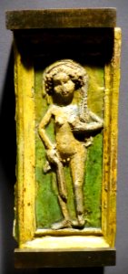 Stove tile, Central Europe, late 1400s, ceramic - Museum of Anthropology, University of British Columbia - DSC09171