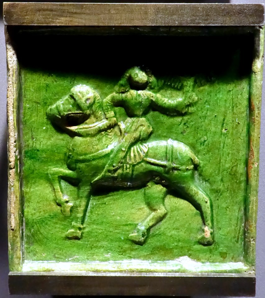Stove tile, Austria, Salzburg, early 1500s, ceramic - Museum of Anthropology, University of British Columbia - DSC09158